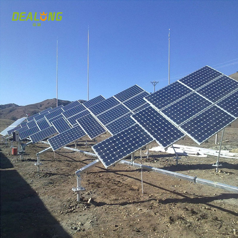 Hot dipped galvanized carbon steel single pole solar ground mount