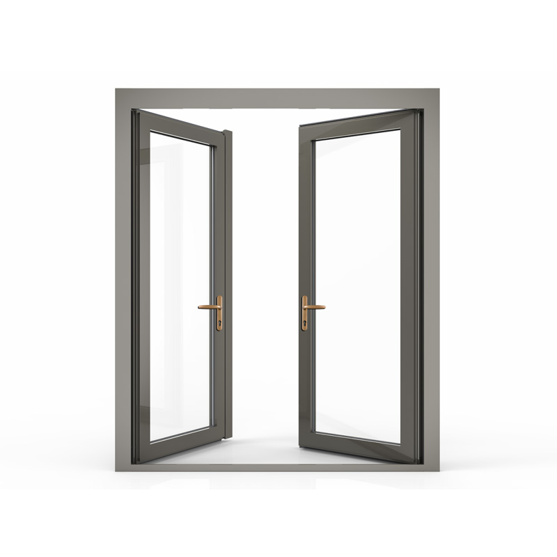 High Standard Aluminium/Aluminum Double Glass Enterance Hinged Door