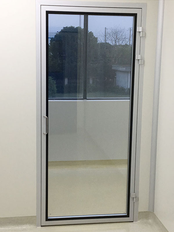 Clean room glass door