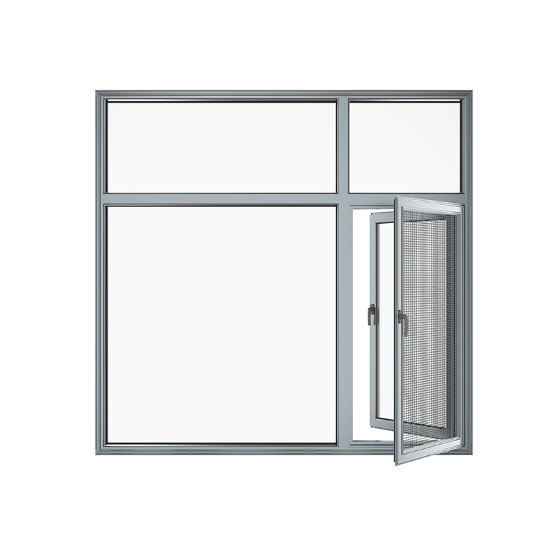 Chinese-style Single Door Aluminium Casement Windows with Screen