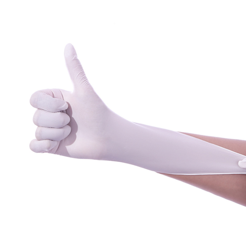 White Nitrile Gloves Powder Free