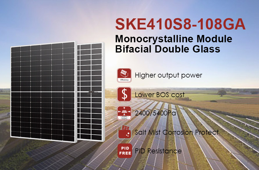 182mm 500W half-cell bifacial PV module