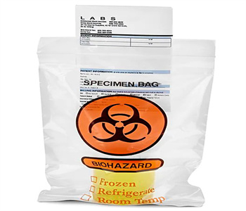 Plastic Biohazard Specimen Bag