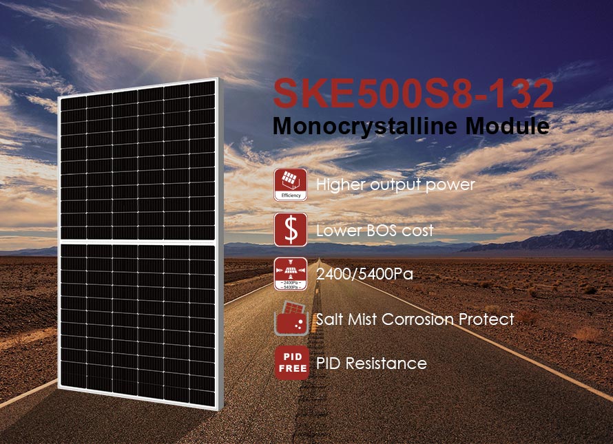 182mm 500W MBB half-cell PV module