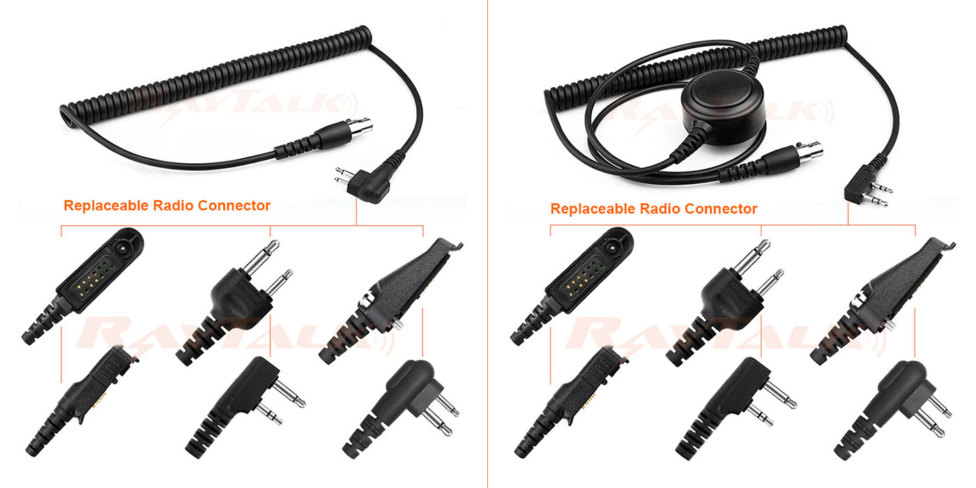 XLR 5 pin Replacement Coil Cord for heavy duty Headsets