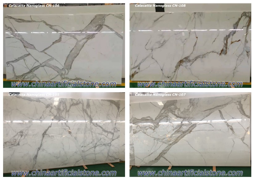 Calacatta Gold Nano Glass Granite Slabs