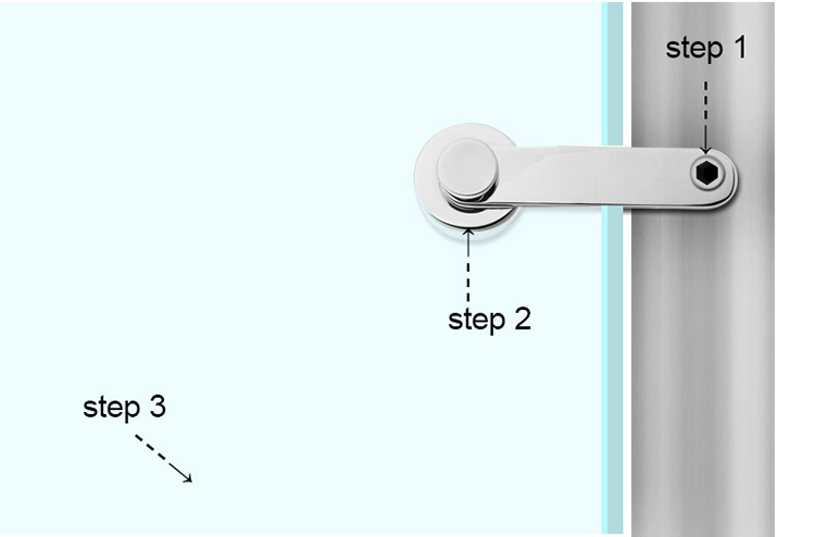 304 316 Handrail Fittings Glass-Clamp