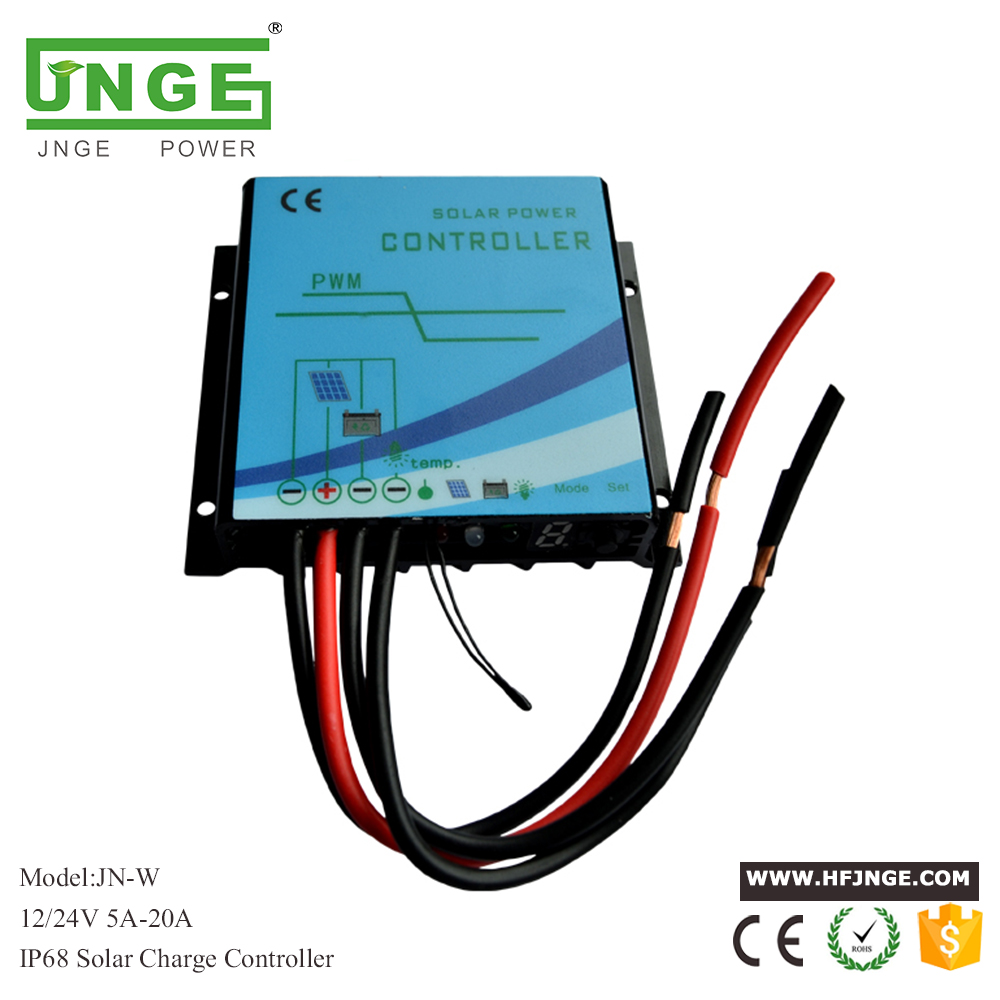 Solar Charge Controller 12V 24V 5A 10A 15A 20A with waterproof for street lamp or ourdoor use