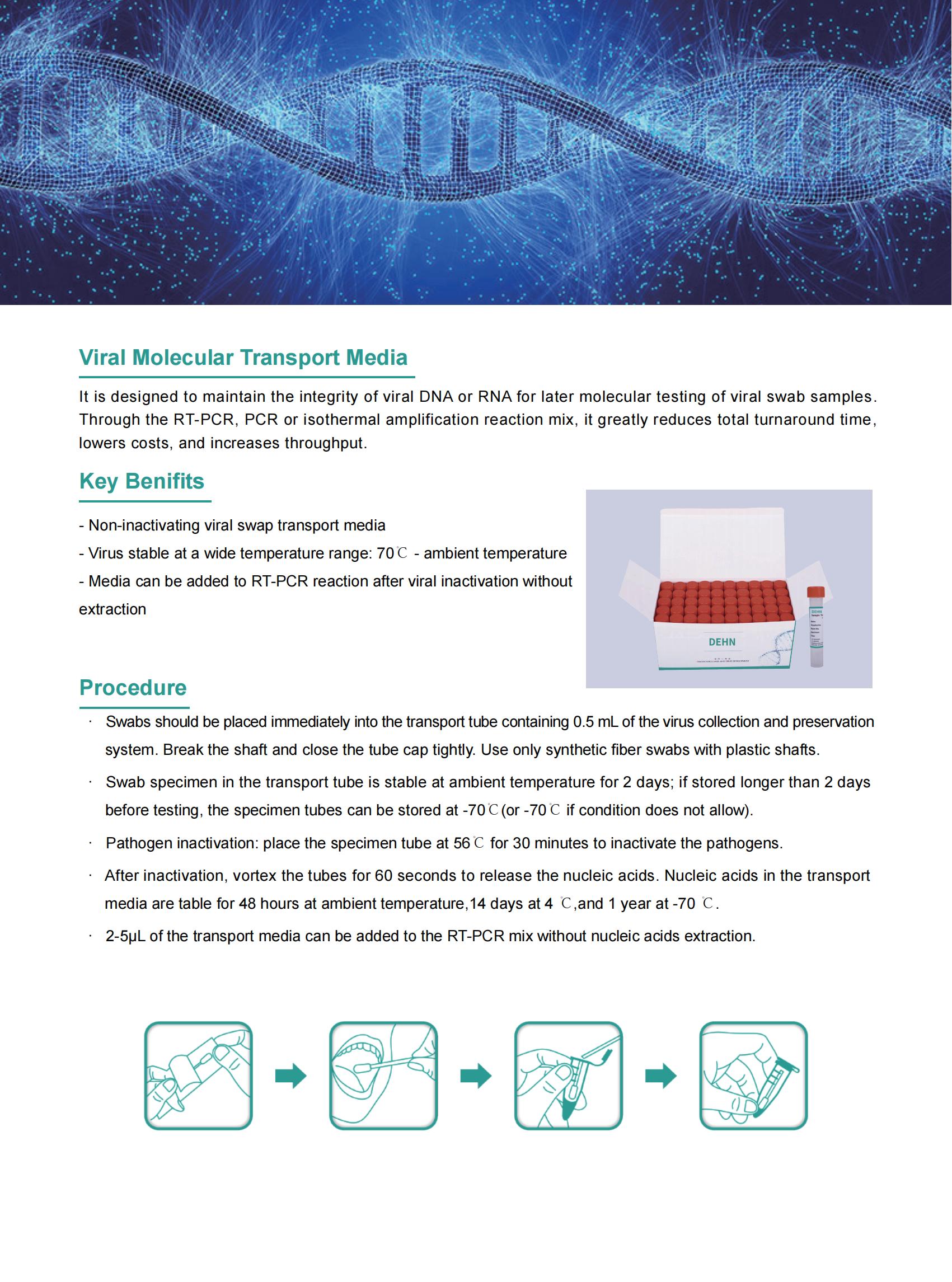 COVID-19 Disposable Virus Sampling Swab Kit