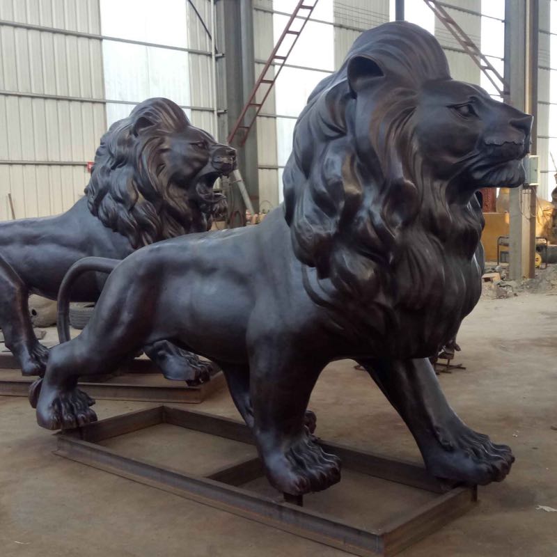Bronze Lion sculptures