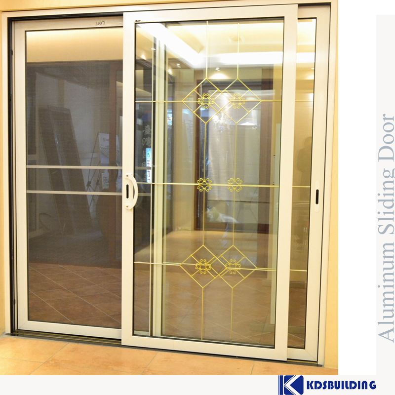 aluminum slide door with grills