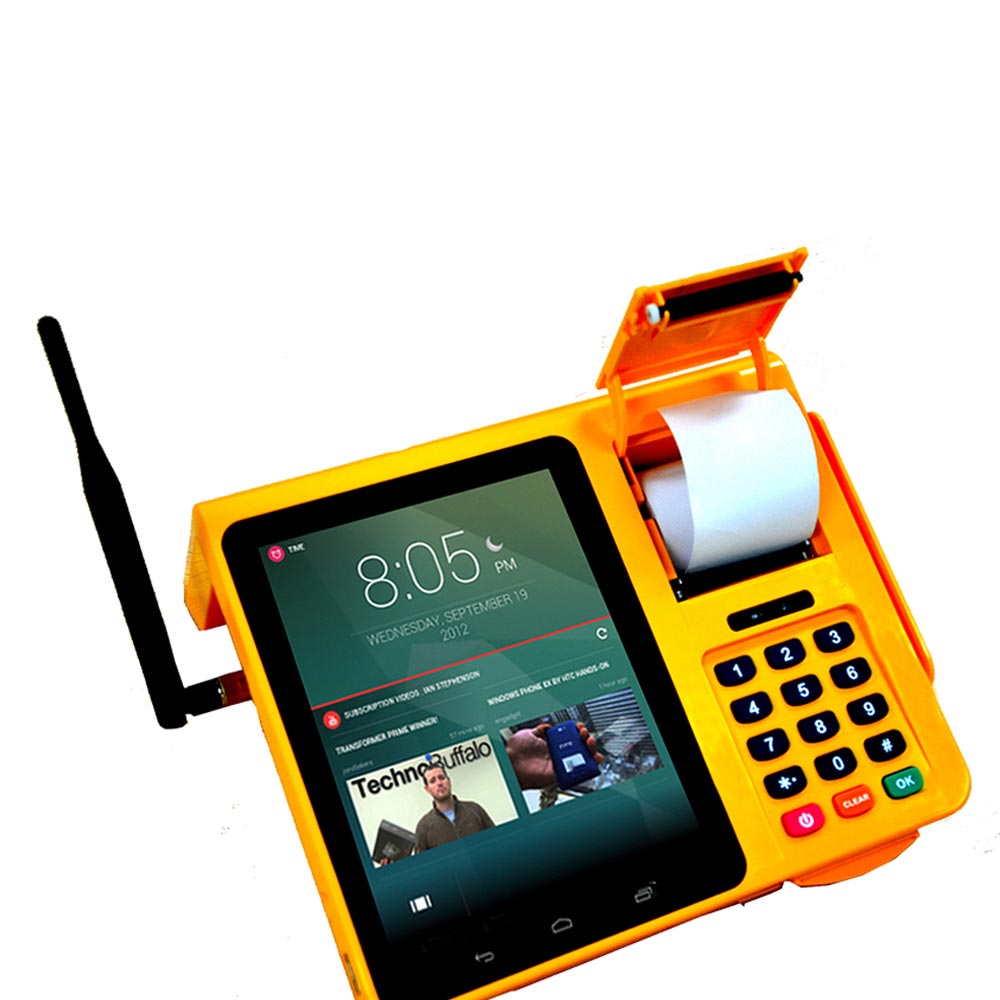 8" Desktop dual screen android point of sale all-in-one POS system with Printer