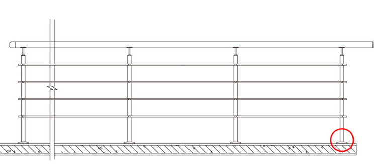 Stainless steel handrail railing base cover