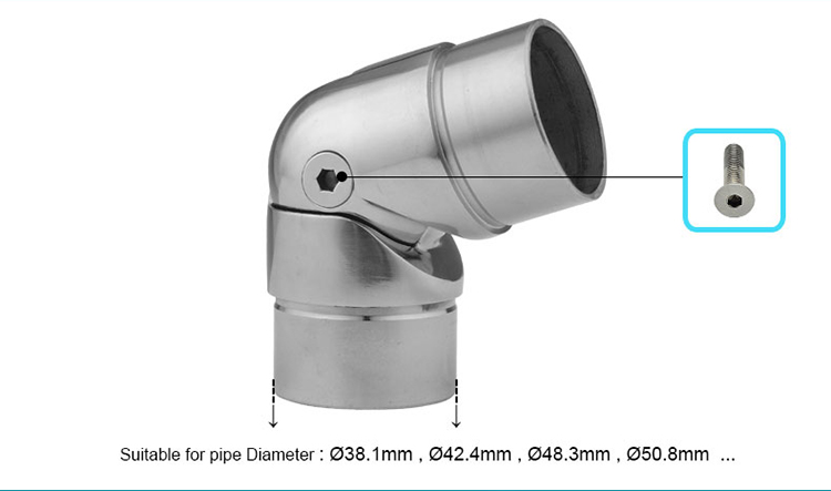 adjustable stainless steel elbow