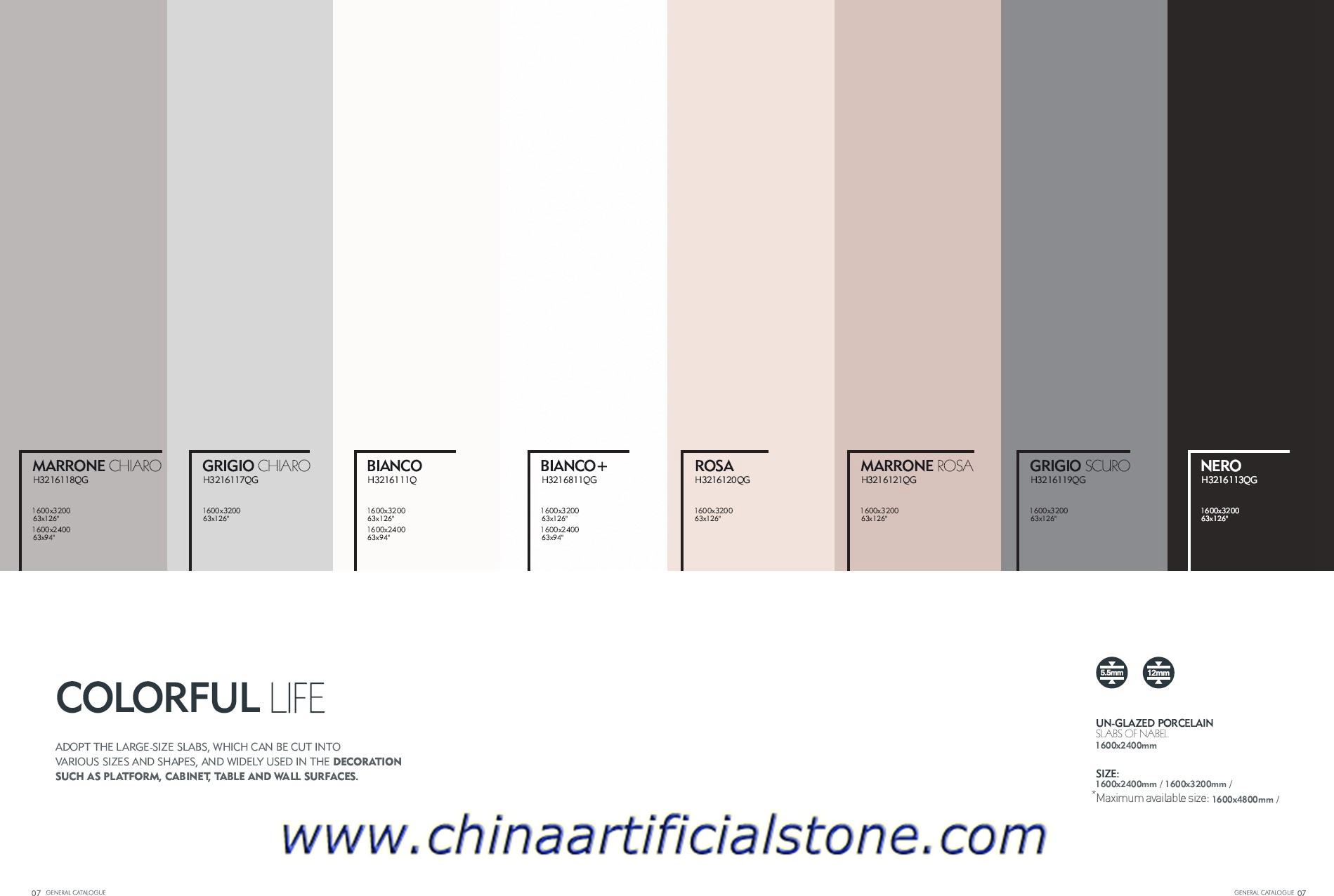 Pure Color Large Format Porcelain Tiles