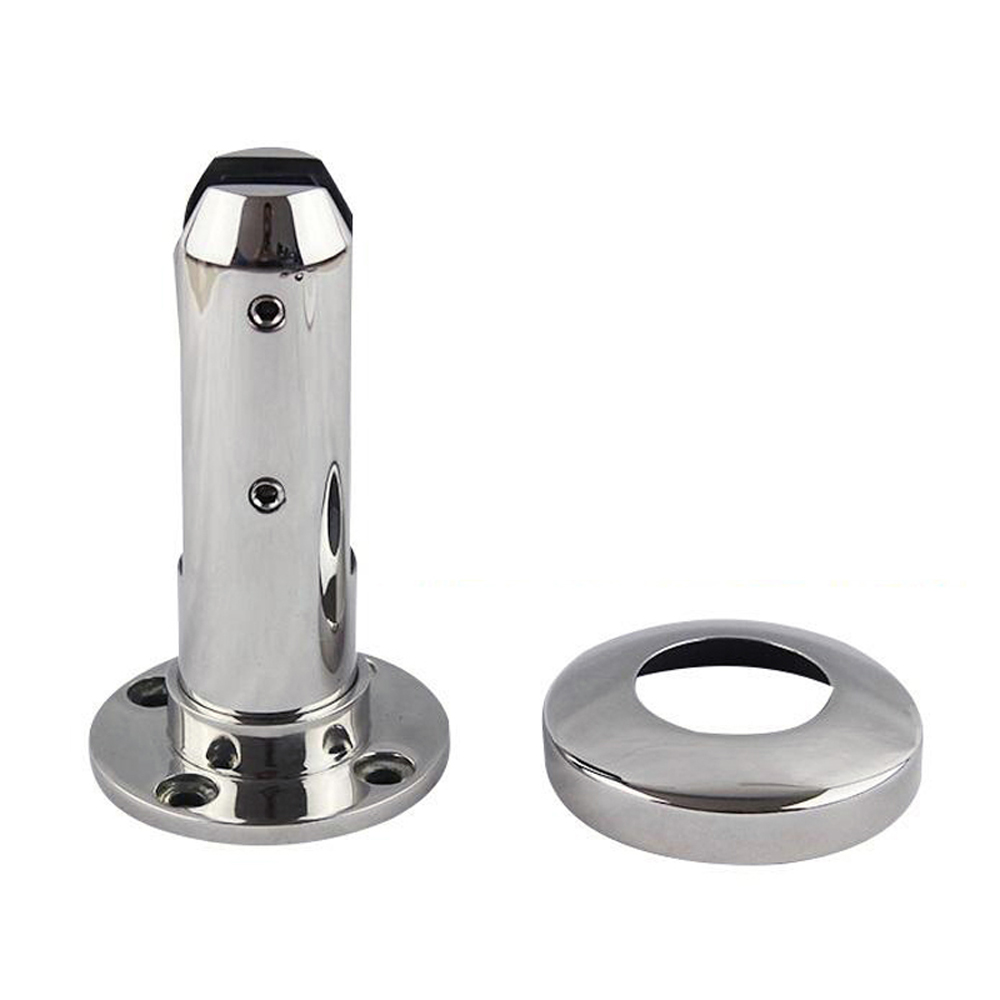Duplex stainless steel 2205 round base floor mounted glass pool fence spigot