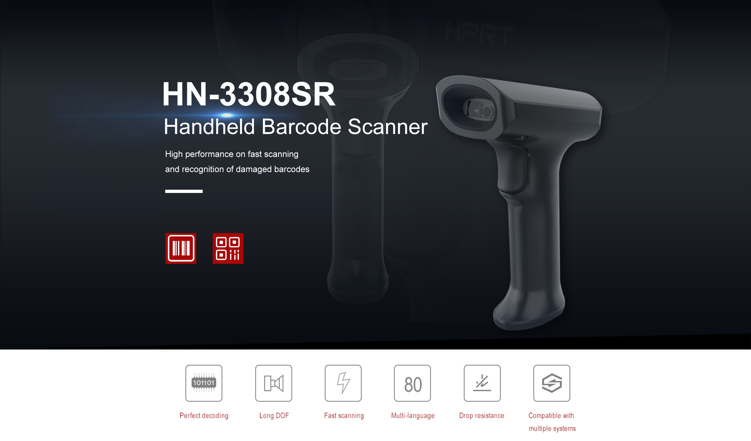 Handheld barcode scanner