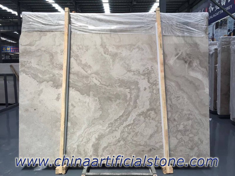 Wooden White Wood Grain Marble Cross Cut Slabs and Tiles