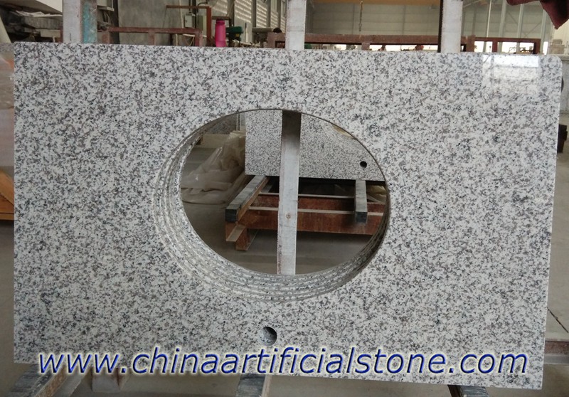 China White Grey Granite Countertops for Commercial Projects