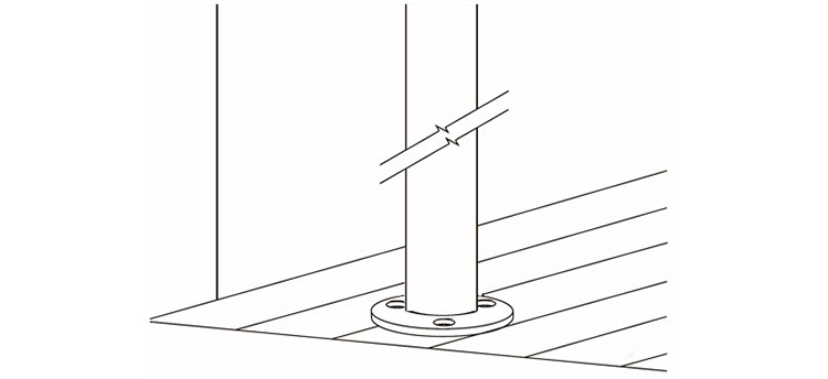 Stainless steel handrail railing flanges