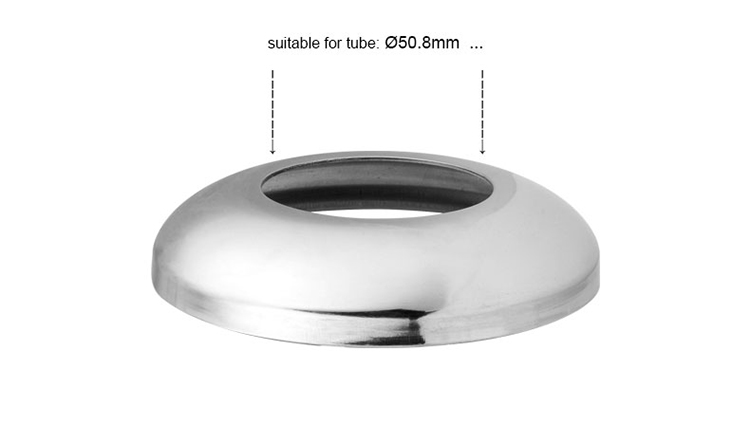 Stainless steel handrail railing base cover