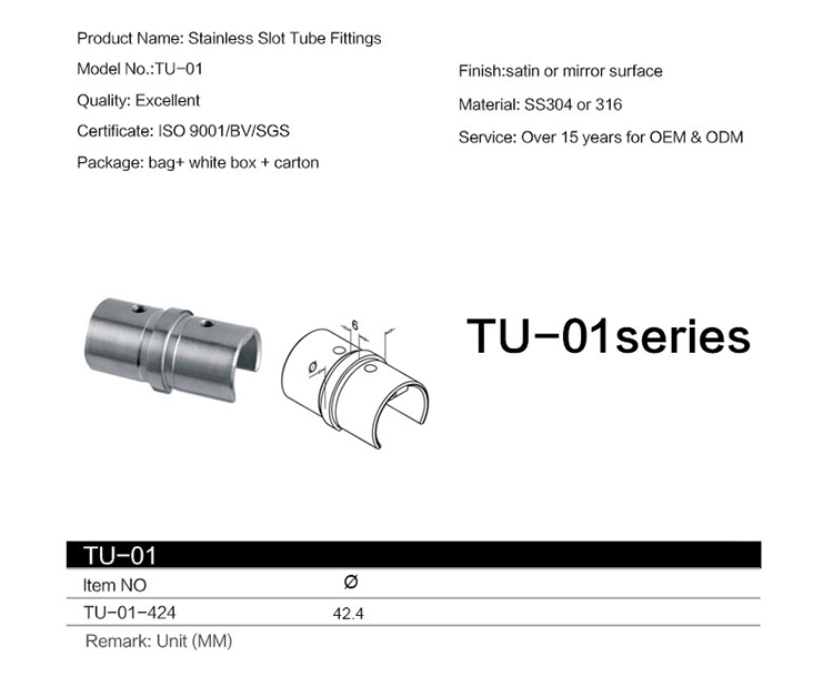 Stainless Stainless Steel Slot Pipe Connectors