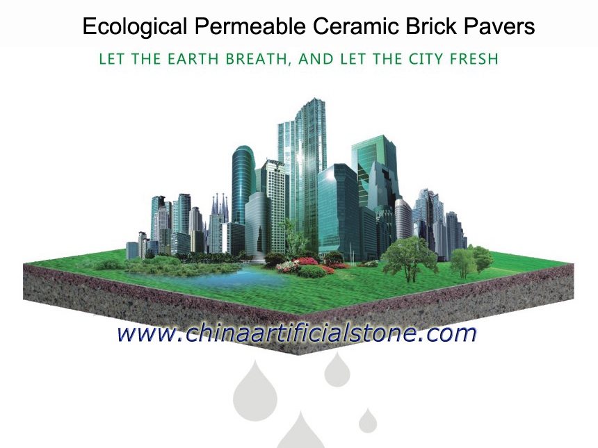 Water Permeable Ceramic Brick Driveway Pavers