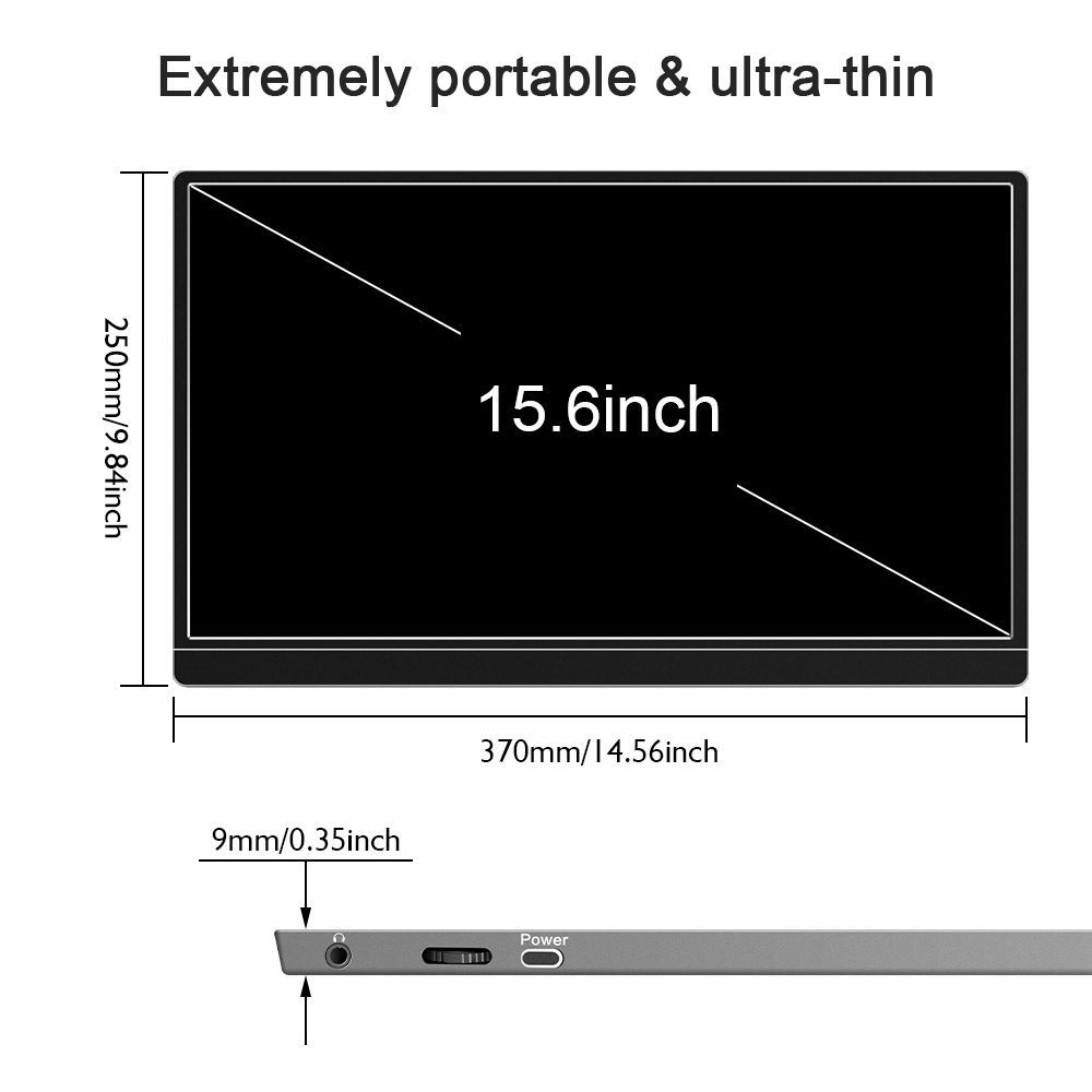 15.6 inch 4k portable usb type-c gaming lcd monitor