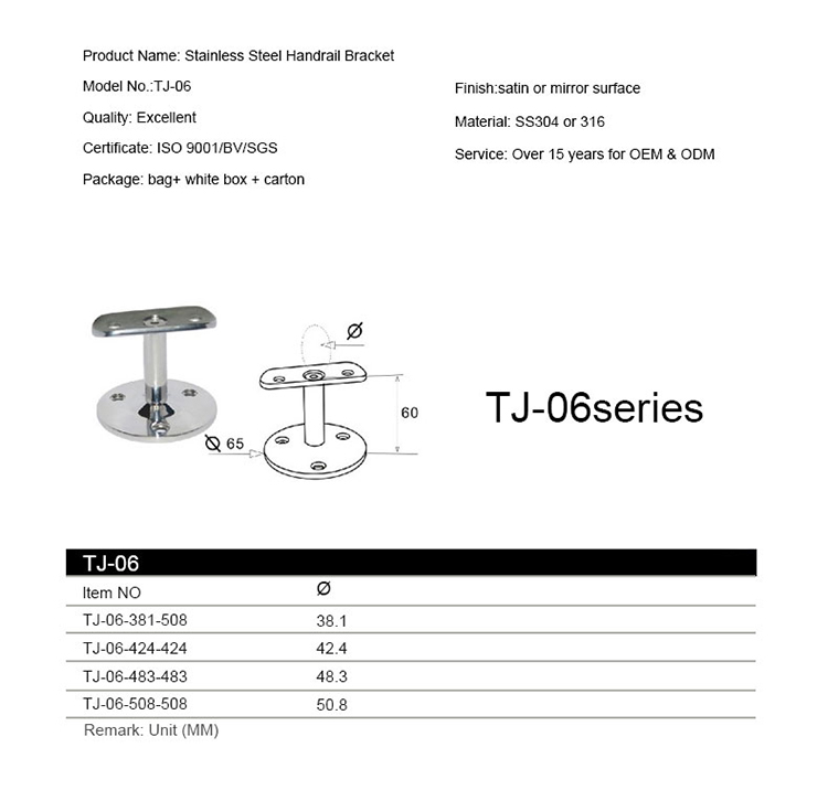 Stainless Steel Handrail Brackets