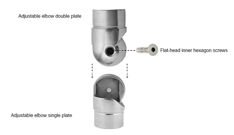 adjustable stainless steel elbow