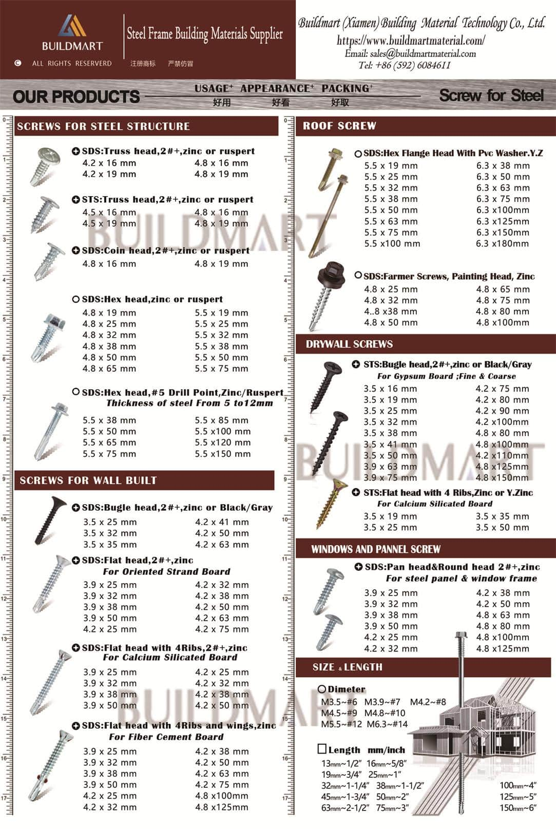 Steel Framing Drywall Screws