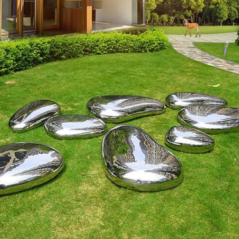 Stainless Steel Sculpture Pebbles Mirror finish
