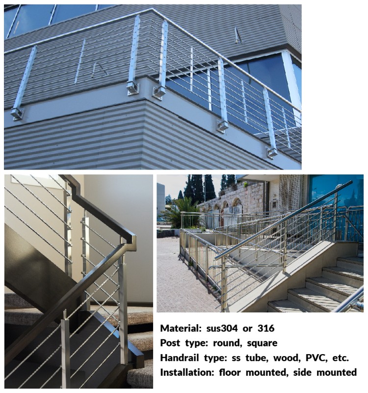 stainless steel guard handrail railing