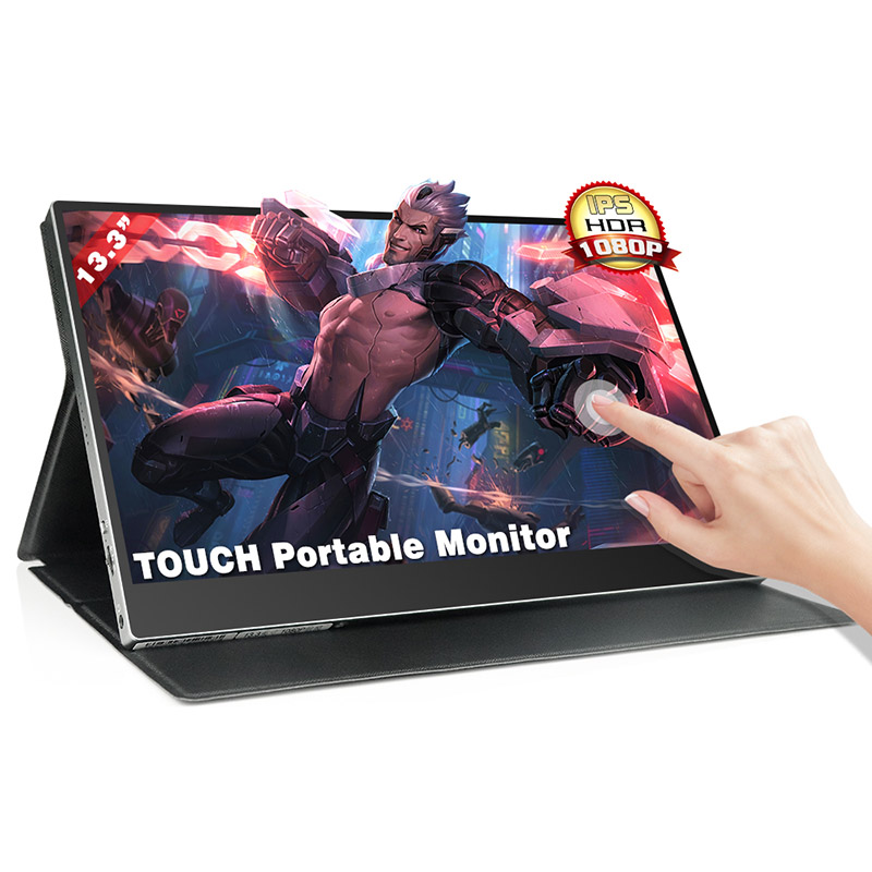 Full function USB type c 13.3 inch touch screen portable monitor for laptop