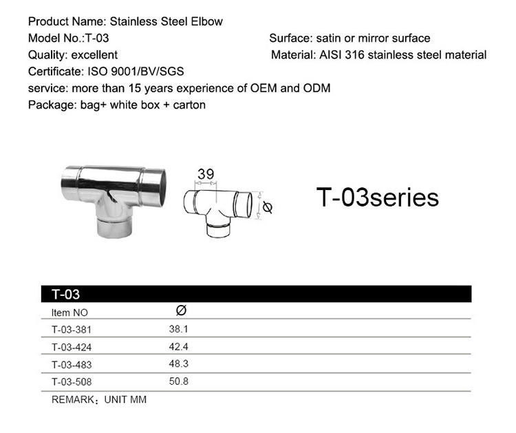 90 degree 3"elbow stainless steel