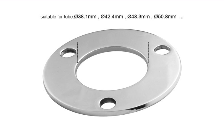 Stainless steel handrail railing flanges