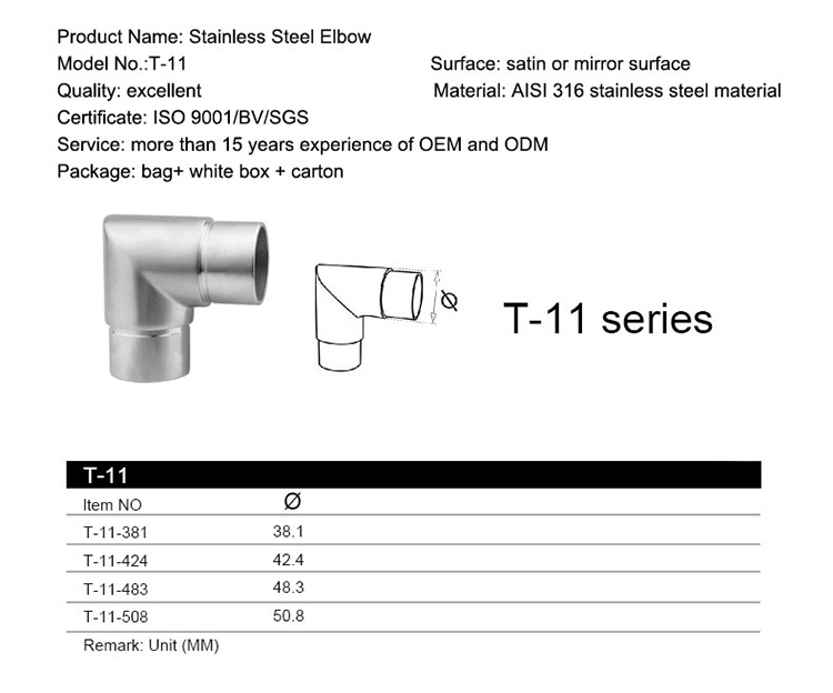 groove elbow 316 stainless steel