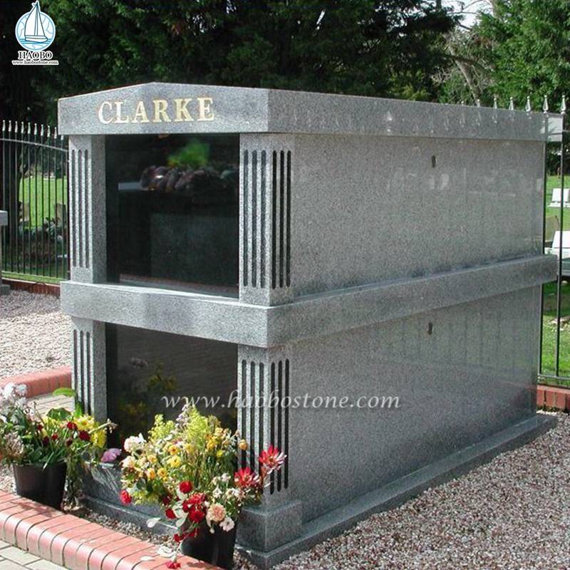 High Quality Granite 2 Crypts Funeral Private Mausoleum