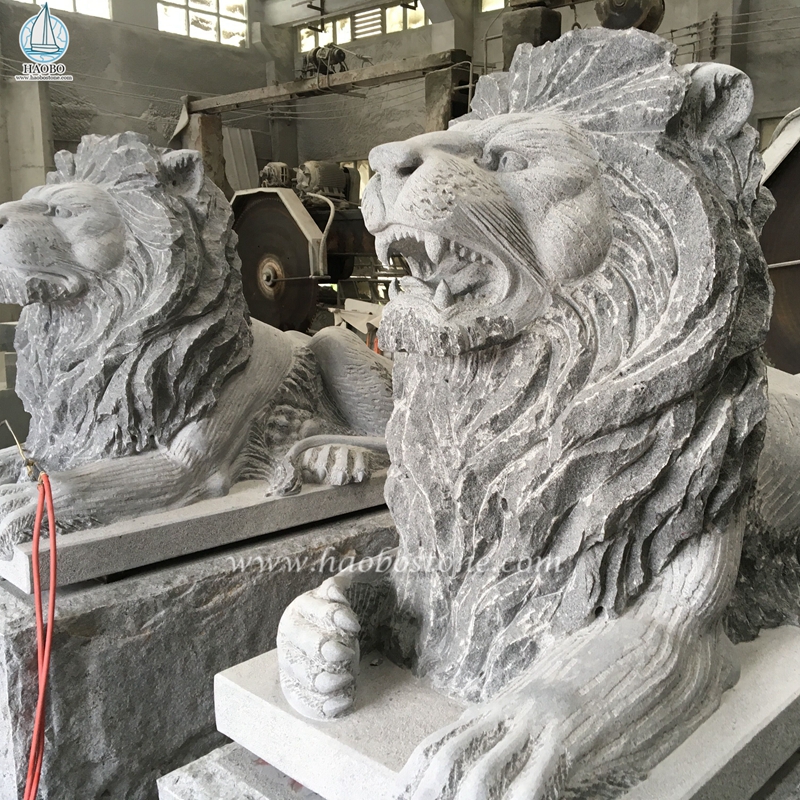 Natural Stone Customized Animal Lion Sculpture for Garden Decoration