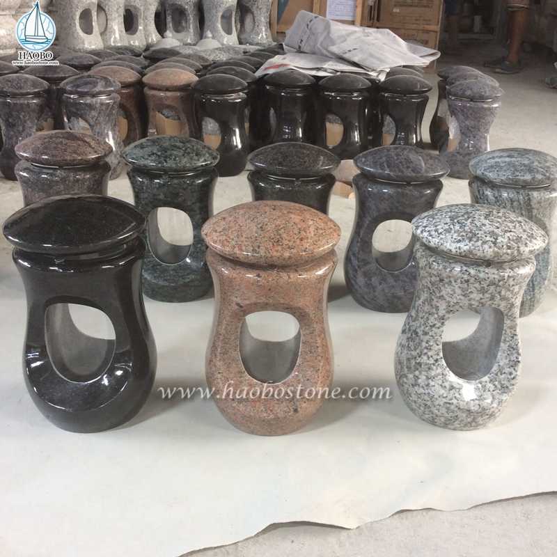 China Granite Funeral Gravestone Lamp for Cemetery