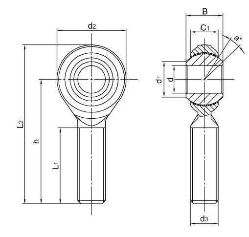 SPOS16ECL Stainless Steel Rod End Bearings