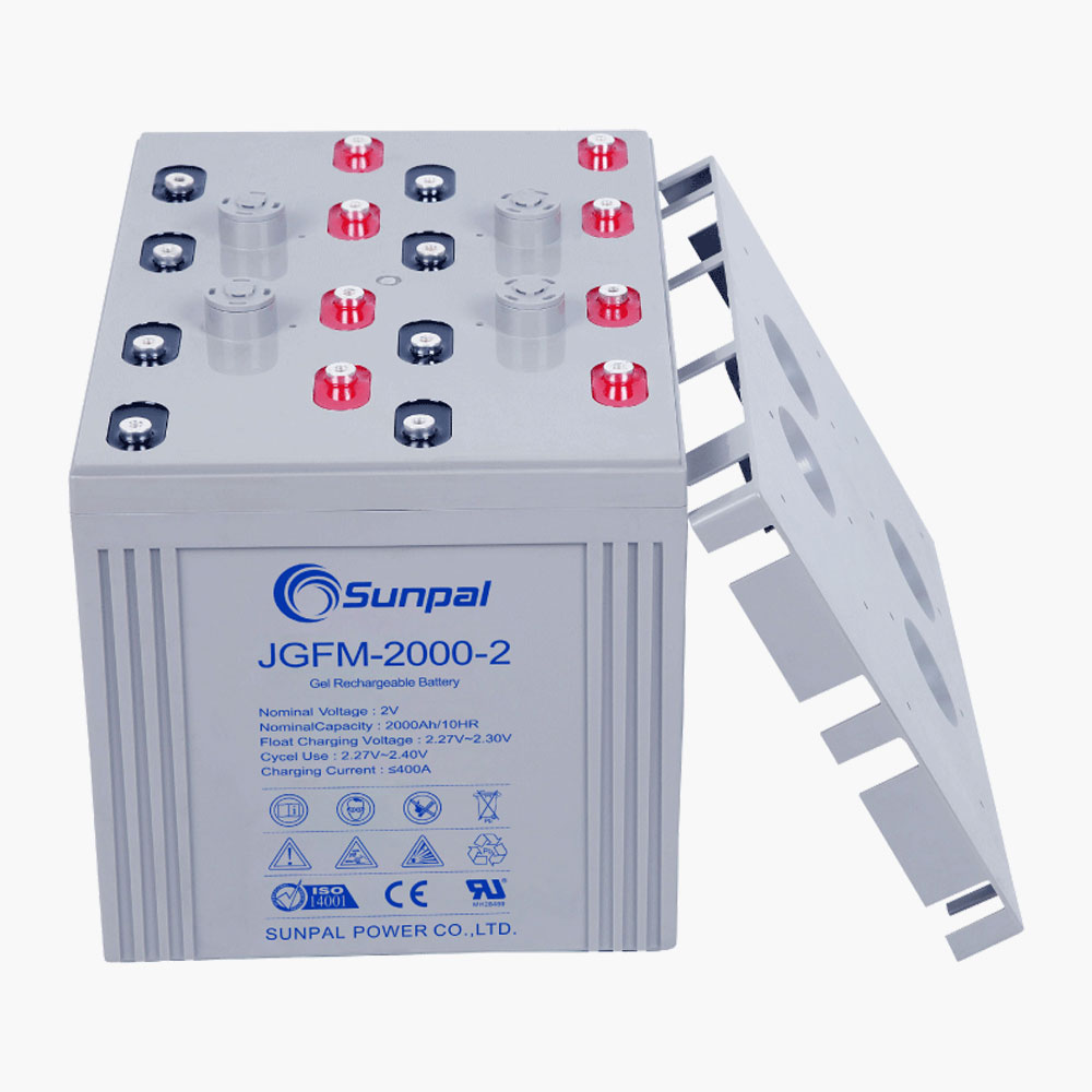 Sunpal 2V 2000Ah Maintenance Free Lead Acid Gel Rechargeable Battery For Solar Power Storage System