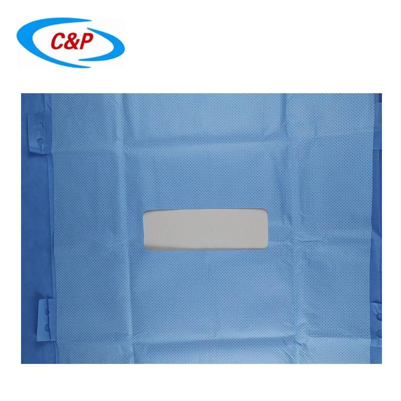 CE ISO13485 Approved Disposable Non woven Laparoscopic Abdominal Drape With Pouches
