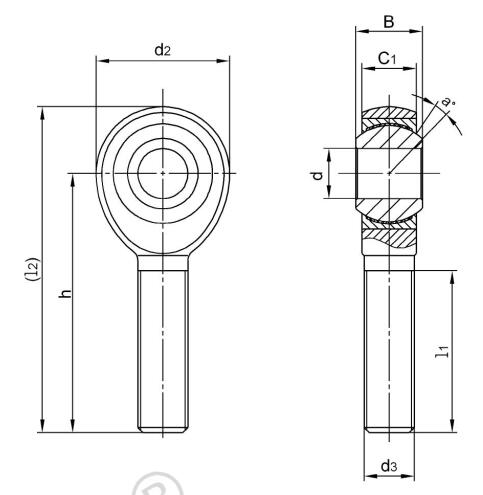 Stainless Steel Rod Ends American Size SJM4T