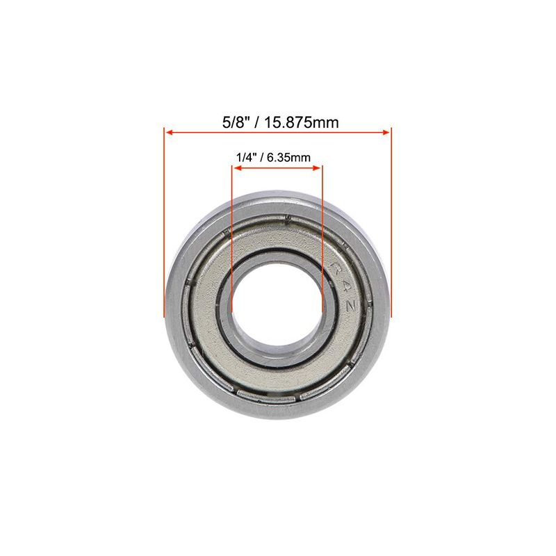 Chrome Steel Stainless Steel Inch Flange Small Deep Groove Ball Bearing R4 ZZ for RC Plan aircraft