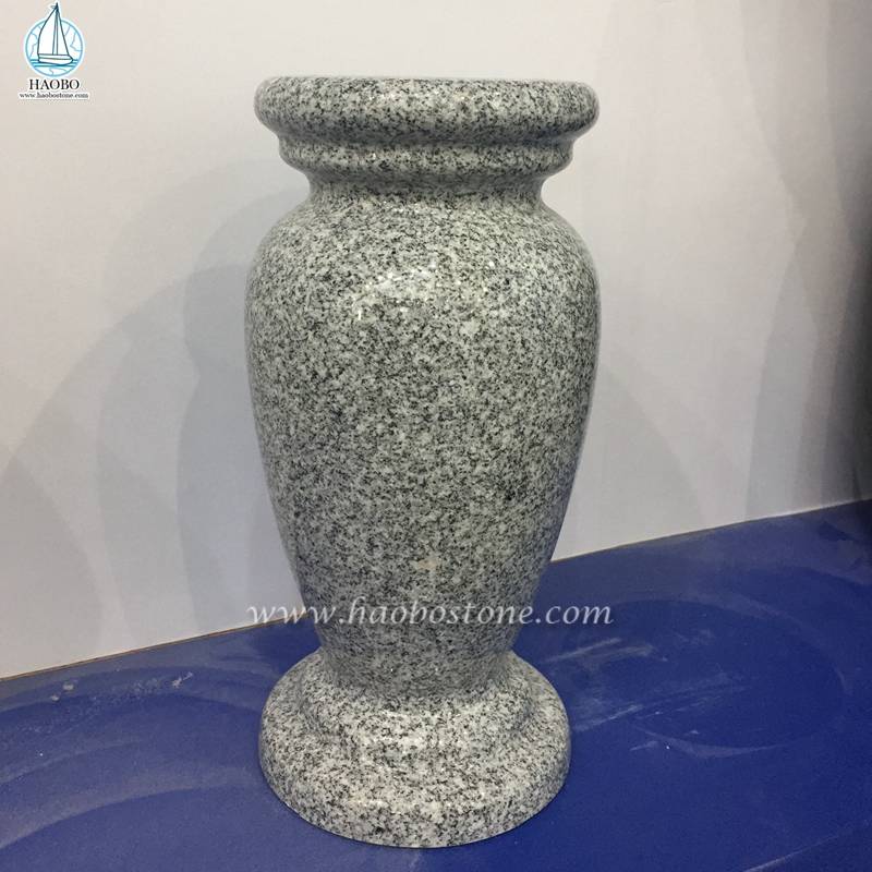 Grey Granite Memorial Accessories Flower Vase for Cemetery