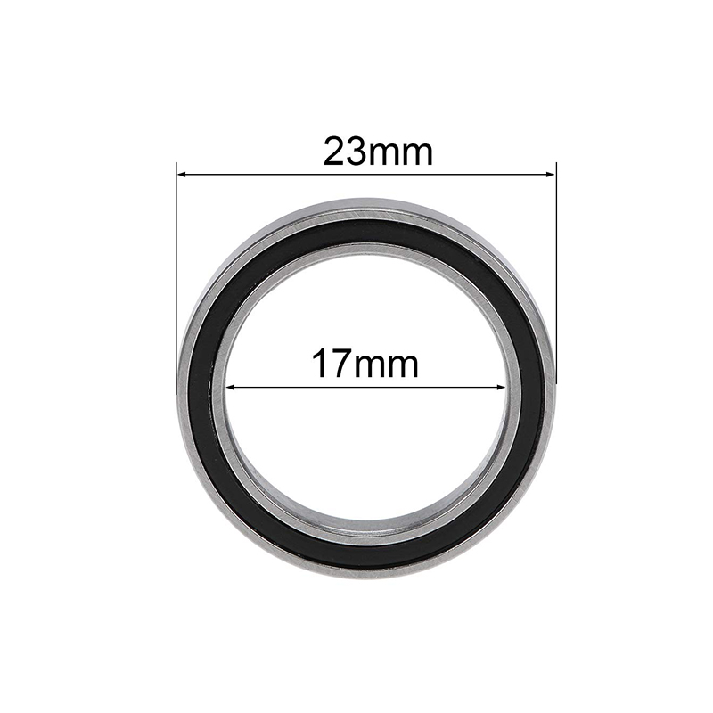 6703-2RS Extra Thin Bearings 17 Bore x 23 Over Diameter x 4mm thick Double Rubber Seal