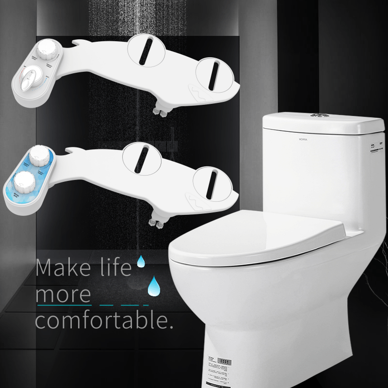 Hot and Cold Water Temperature Bidet Toilet Attachment