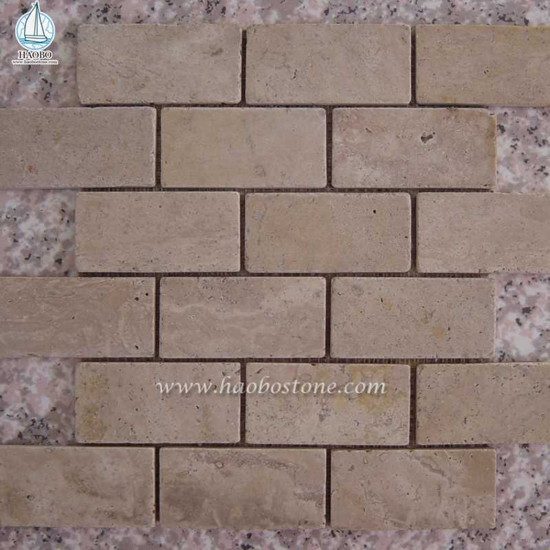 Natural Stone Beige Honed Sandstone Mosaic Wall Tile Cladding