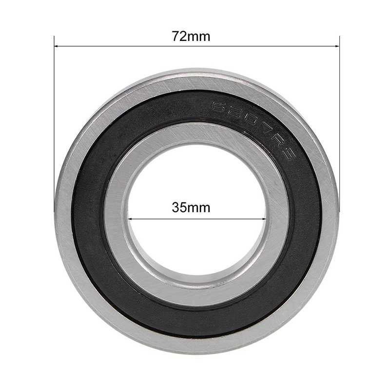6207-2RS Double Rubber Seal Deep Groove Ball Bearings Z2 35mm X 72mm X 17mm China manufacturer